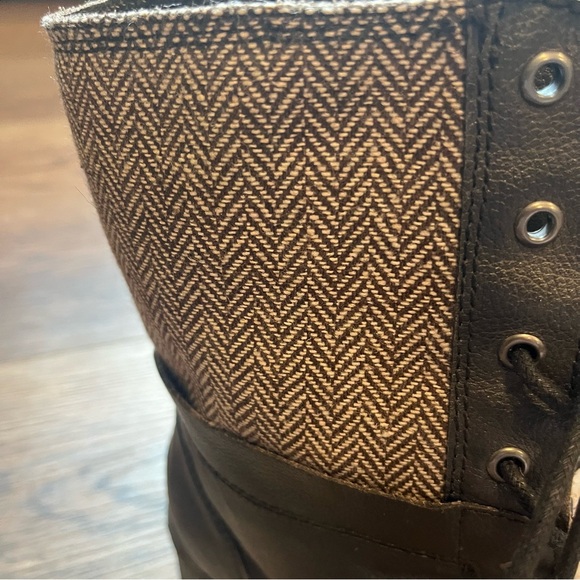 Kelsi Dagger Black & Grey Women’s Leather Lace Up Combat Moto Boots Size 10 - Picture 5 of 9